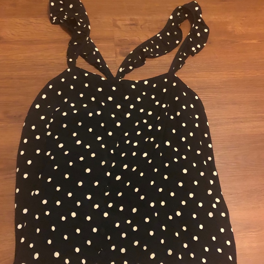 Madewell button front ruffle tank 6